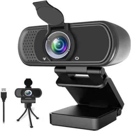 1080P Webcam with Wide Angle and Noise-Reducing Microphone